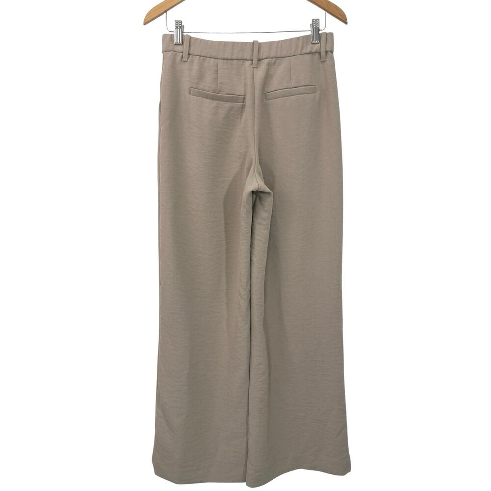 Abercrombie & Fitch Sloane Tailored Wide Leg Pants Cream Size 27/4R High Rise - Picture 3 of 12
